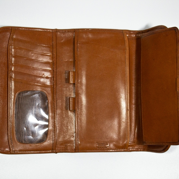 VTG Dooney & Bourke Trifold Leather Wallet Taupe - Picture 3 of 6